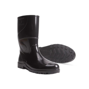 Bota PVC Preta Cano Médio